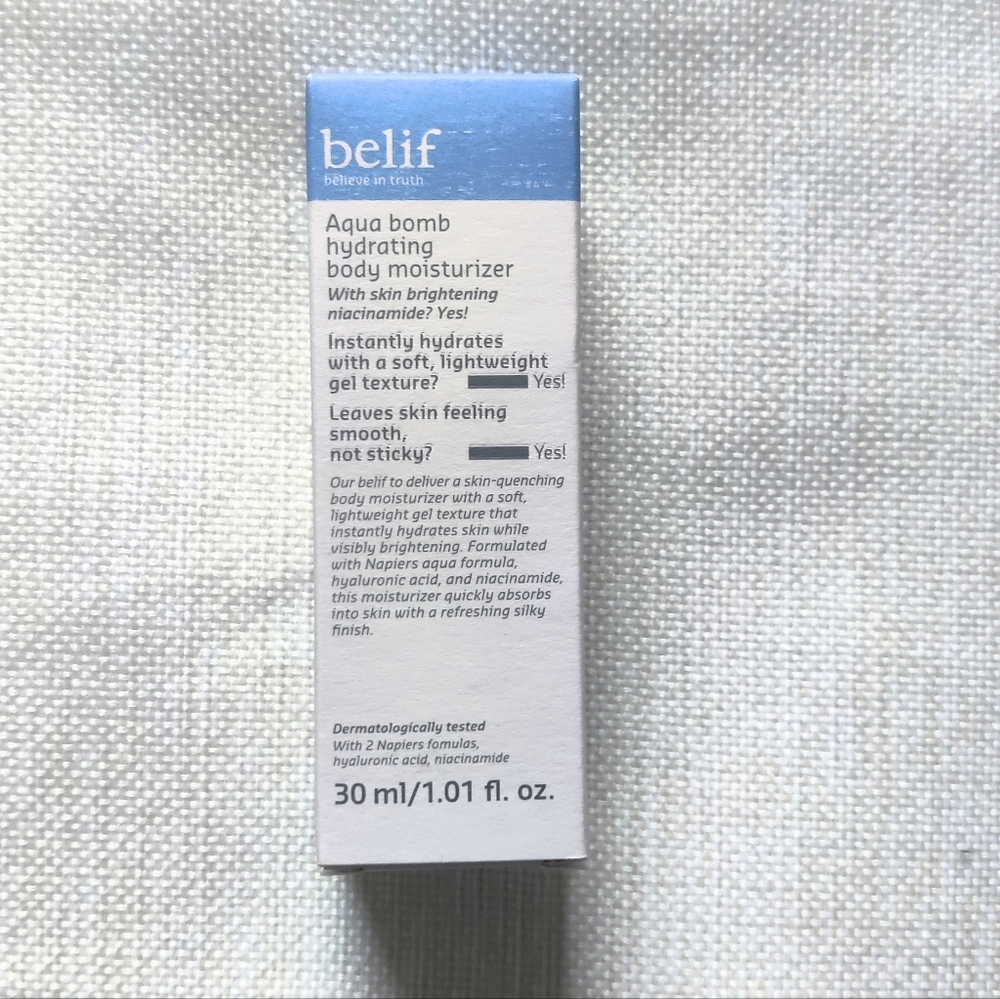 * BELIF* Aqua bomb hydrating body moisturizer (30 mL) NEW
